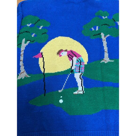 Vintage PBJ Sport Golf Cardigan Sweater Vest Short Sleeve Women’s Small - Picture 6 of 9